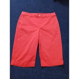 Bandolino Ivette Coral Bermuda Shorts Front pockets 6